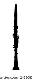 clarinet silhouette - vector illustration	