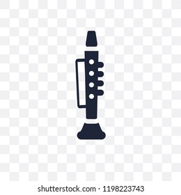 Clarinet transparent icon. Clarinet symbol design from Music collection. Simple element vector illustration on transparent background.