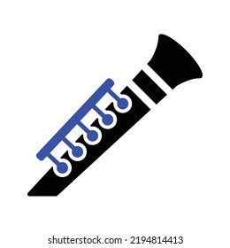 Clarinet Vector Icon Illustration,Musical Instrument