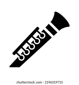 Clarinet Vector Icon Illustration,Musical Instrument