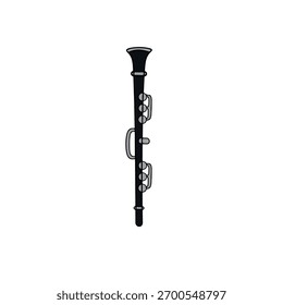 clarinet vector illustration, original style.