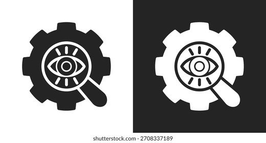 Icono De Claridad En Versión De Glifos Sobre Fondo Blanco Y Negro