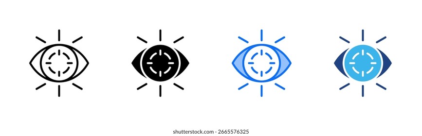 Conjunto de iconos de claridad de visión colección de estilo múltiple