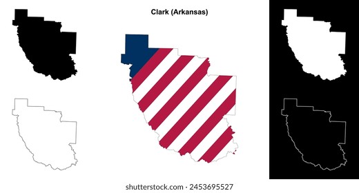 Clark County (Arkansas) outline map set