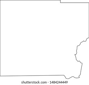 Clark County map in state of illinois