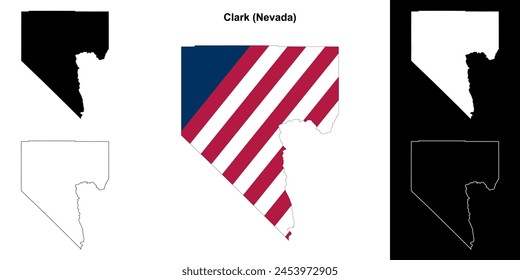 Clark County (Nevada) Outline-Kartenset