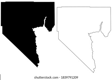 Clark County, Nevada (U.S. county, United States of America, USA, U.S., US) map vector illustration, scribble sketch Clark map