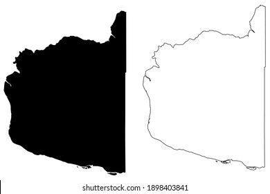 Clark County, State of Washington (U.S. county, United States of America, USA, U.S., US) map vector illustration, scribble sketch Clark map