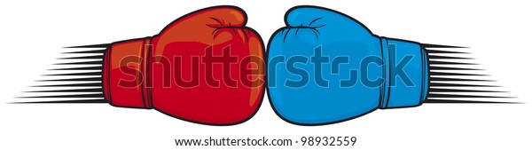 Clash Boxing Gloves Stock Vector (Royalty Free) 98932559