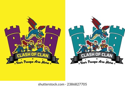 clash of clan gaming t-shirt design