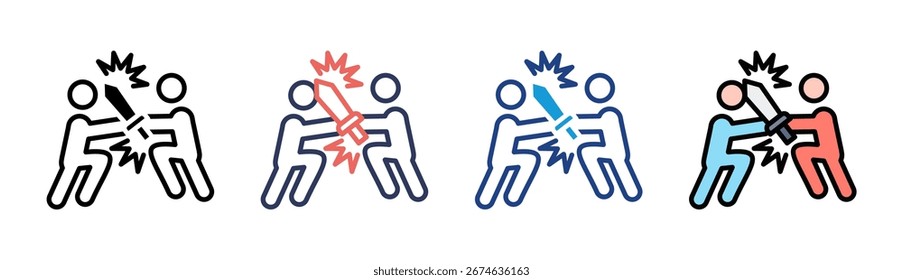 Clash Icon Set Multiple Style Collection