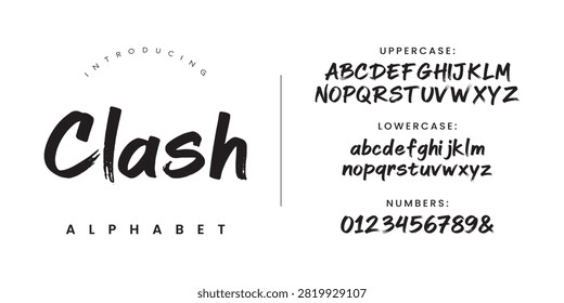 Clash Rough Brush Script Font With Dynamic Ink Texture For Modern Urban Design Projects