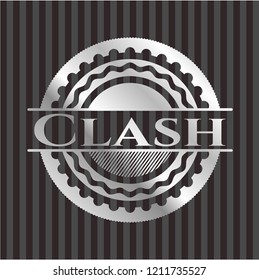 Clash silvery badge
