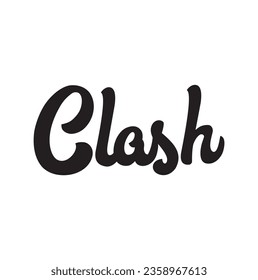 clash text on white background.