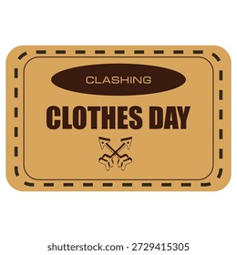 Adesivo Clashing Clothes Day, ilustração vetorial