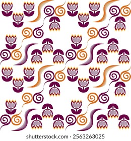 clasic art pattern purple bacground