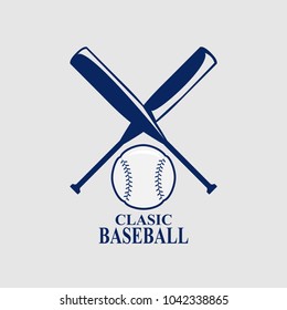 clasic baseball logo vector illustration