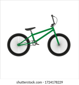 clasic bike on white background