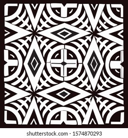 clasic black and white pattern ornamen