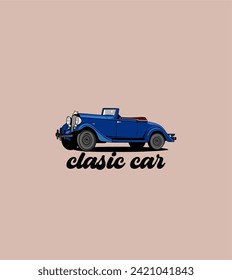 clasic car format vector design