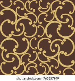 Clasic decor graphic curly wallpaper design pattern 