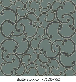 Clasic decor graphic curly wallpaper design pattern 