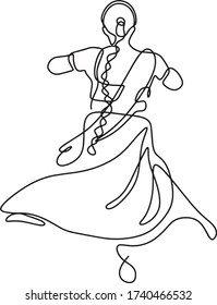 Clasic indian dancer dancing symbol