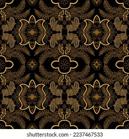 Clasic Indonesian Batik Mlanding Sekawan Pattern