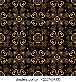 Clasic Indonesian Batik Sekar Sekawan Pattern