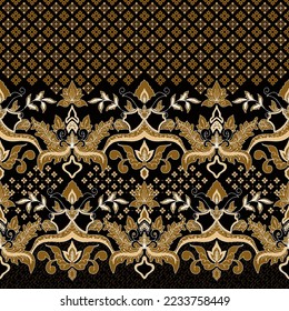 Clasic Indonesian Batik Sogan Tribuana Pola Pattern