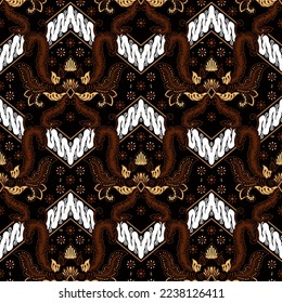 Clasic Indonesian Premium Batik Sogan Pattern