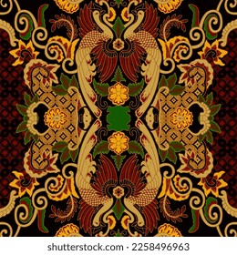 Clasic Indonesian Premium Batik Sogan Pattern