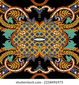 Clasic Indonesian Premium Batik Sogan Pattern