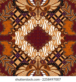 Clasic Indonesian Premium Batik Sogan Pattern