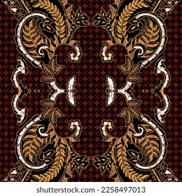 Clasic Indonesian Premium Batik Sogan Pattern