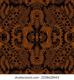 Clasic Indonesian Premium Batik Sogan Pattern