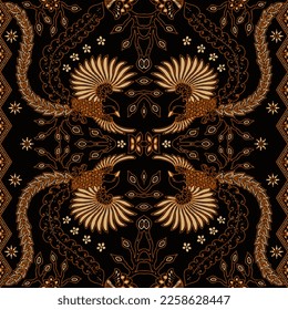 Clasic Indonesian Premium Batik Sogan Pattern