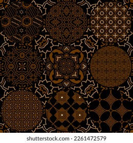 Clasic Indonesian Premium Batik Sogan Pattern