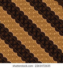 Clasic Indonesian Premium Batik Sogan Pattern