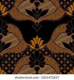 Clasic Indonesian Premium Batik Sogan Pattern