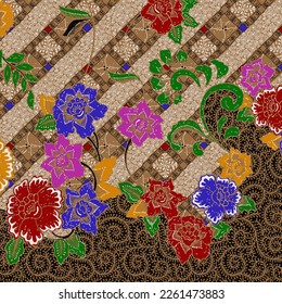 Clasic Indonesian Premium Batik Sogan Pattern