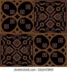 Clasic Indonesian Premium Batik Sogan Pattern