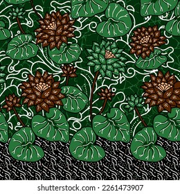 Clasic Indonesian Premium Batik Sogan Pattern