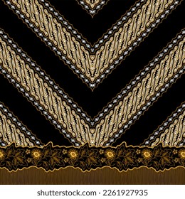 Clasic Indonesian Premium Batik Sogan Pattern