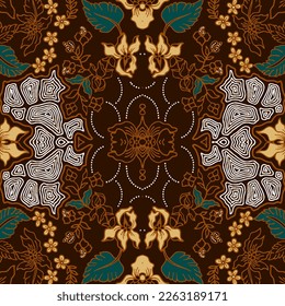 Clasic Indonesian Premium Batik Sogan Pattern