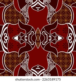 Clasic Indonesian Premium Batik Sogan Pattern