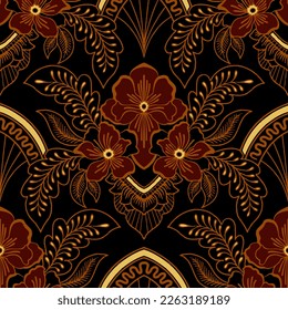 Clasic Indonesian Premium Batik Sogan Pattern