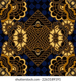 Clasic Indonesian Premium Batik Sogan Pattern