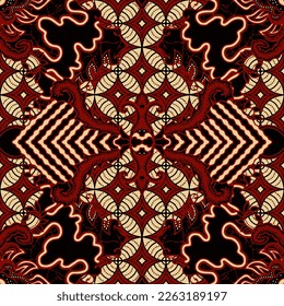 Clasic Indonesian Premium Batik Sogan Pattern