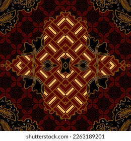 Clasic Indonesian Premium Batik Sogan Pattern